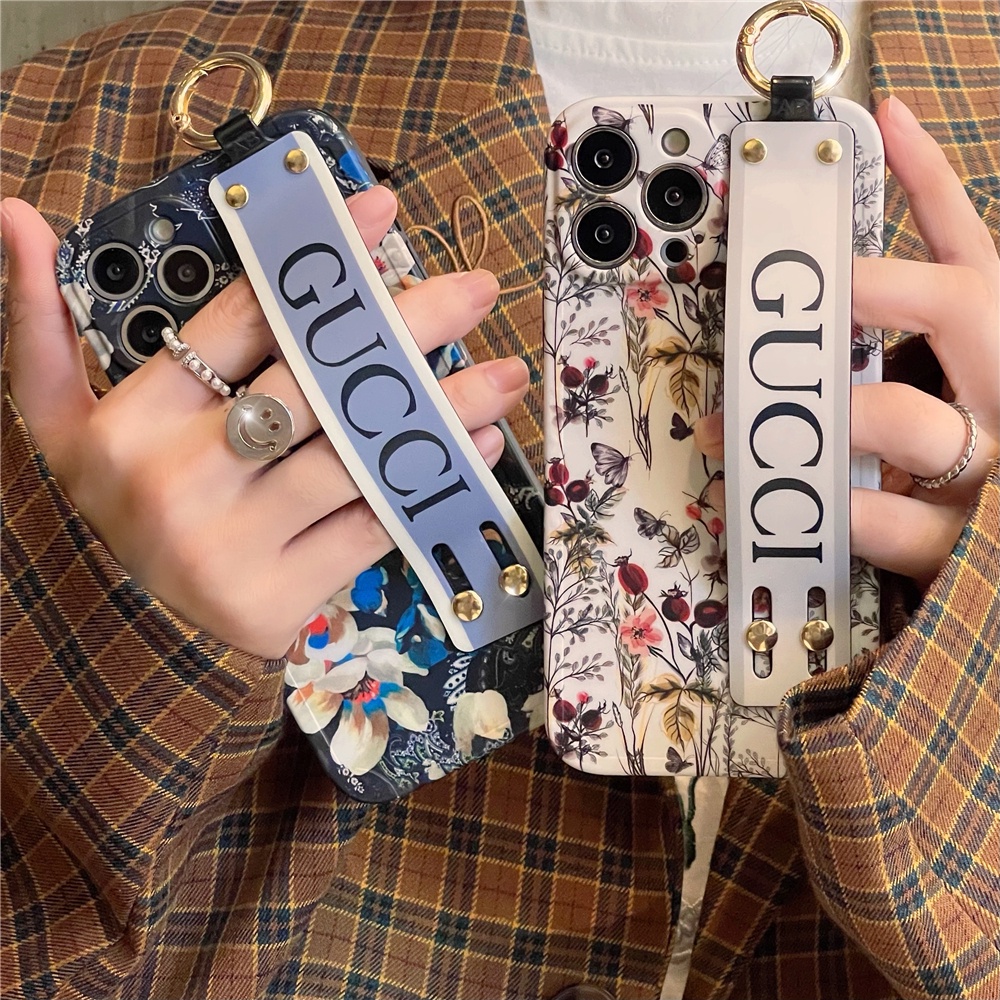 Ốp Điện Thoại In Logo Thời Trang Kèm Dây Đeo Cho IPhone x xs Max xr 14 Pro Max 14 Plus 13 Pro Max 12 11 Pro Max