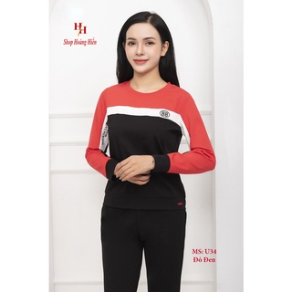 Đồ bộ thu đông nữ mặc nhà quần dài áo dài chất Umi hàn cao cấp - MS: U34