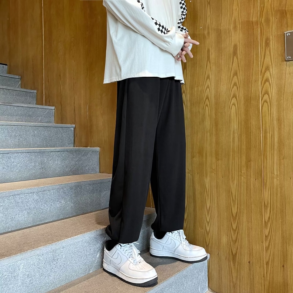 Quần Dài Dáng Rộng Lưng Thun Co Giãn Thoải Mái Thời Trang Hàn Quốc Cho Nam size M-2XL