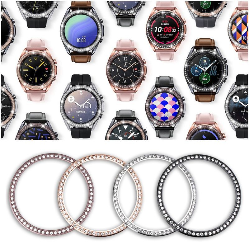 Khung viền bezel ( benzen ) đính hạt dành cho Samsung Galaxy Watch 3 41mm