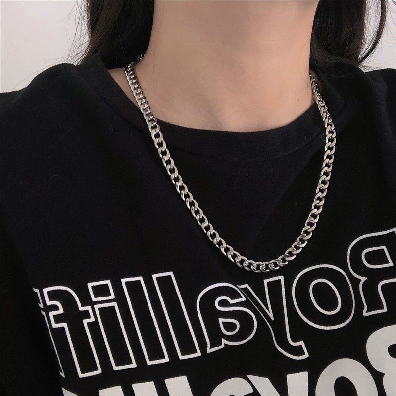 Dây Chuyền Thép Titan Chất Lượng Cao Phong Cách Hip Hop Âu Mỹ