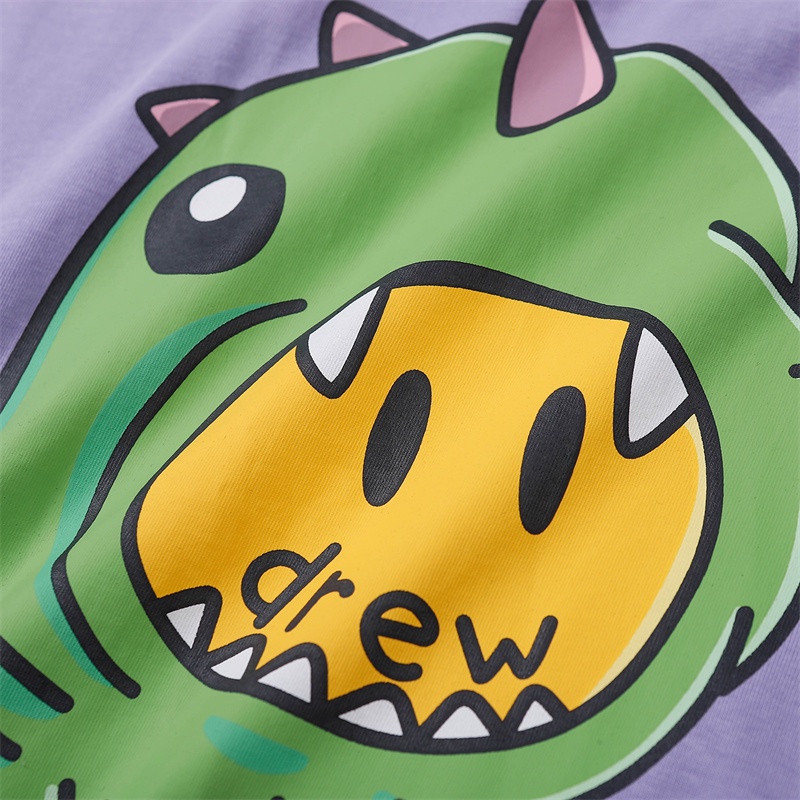 Áo Thun Tay Ngắn In Hình Khủng Long Nhỏ Dễ Thương Thoải Mái Chất Lượng Cao Thời Trang Mùa Hè Cho Cặp Đôi