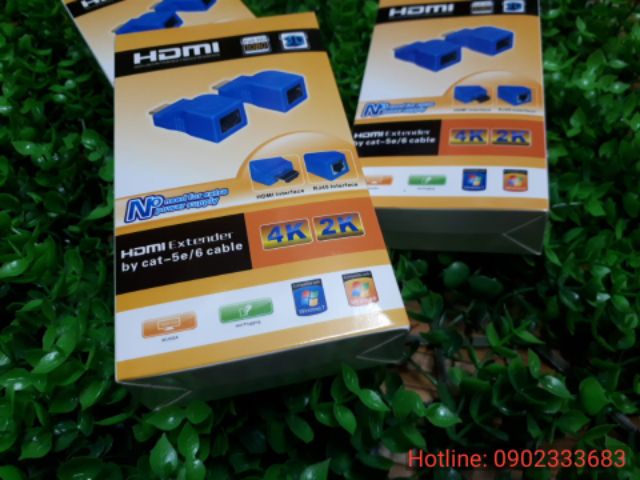 Bộ kéo dài HDMI 30M qua cáp mạng lan