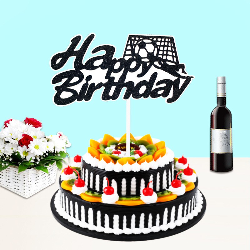 đồ trang trí bánh kem [FREESHIP] que cắm happy birth khung thành