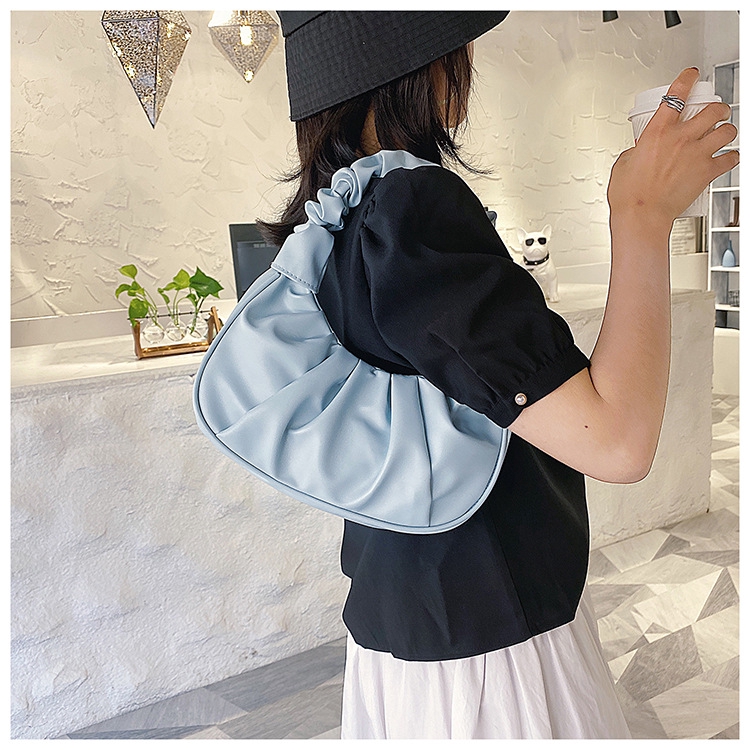 Túi Xách JASMIN NOIR Đeo Vai Màu Sắc Ngọt Ngào Thiết Kế Nhún Xếp Ly Thời Trang Cho Nữ