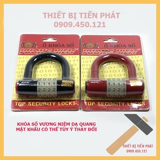 Ổ khóa 4 số ,dạ quang, hình chử u, chống trộm vương niệm,thay đổi mật khẩu tùy ý cao cấp