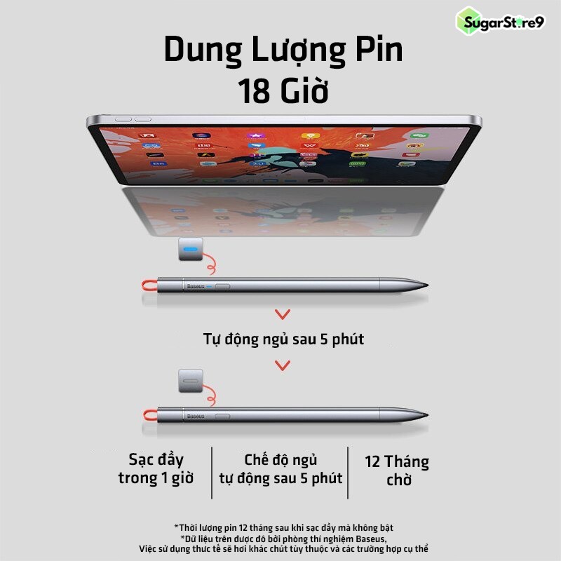 Bút Cảm Ứng Baseus Apple Active Stylus Đa Năng Cho Cho Ipad Pro Air Cho Apple iPad Pencil 2