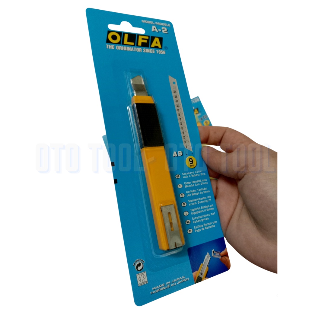 Dao cắt Film Decal chuyên dụng sắc bén OLFA A-2 khoá tự động thân chống trượt OTO TOOL