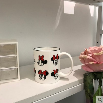 Cốc sứ cao cao cấp in hình chuột Mickey siêu cute