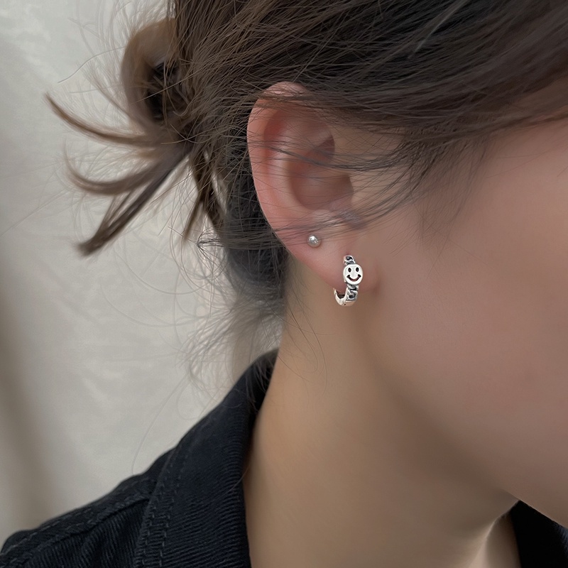 Khuyên Tai Hình Mặt Cười Phong Cách Hàn Quốc Retro Thời Trang Cho Nữ 19629