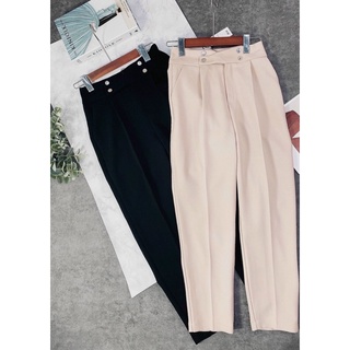 Quần baggy cạp cúc bấm