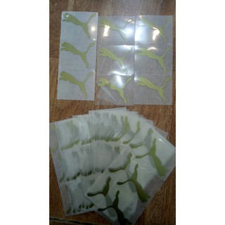 [giá sỉ] Phôi in nhiệt Decal Logo Sticker Patch in áo ủi trực tiếp lên vải các loại thương hiệu Vàng-đen 5-6cm