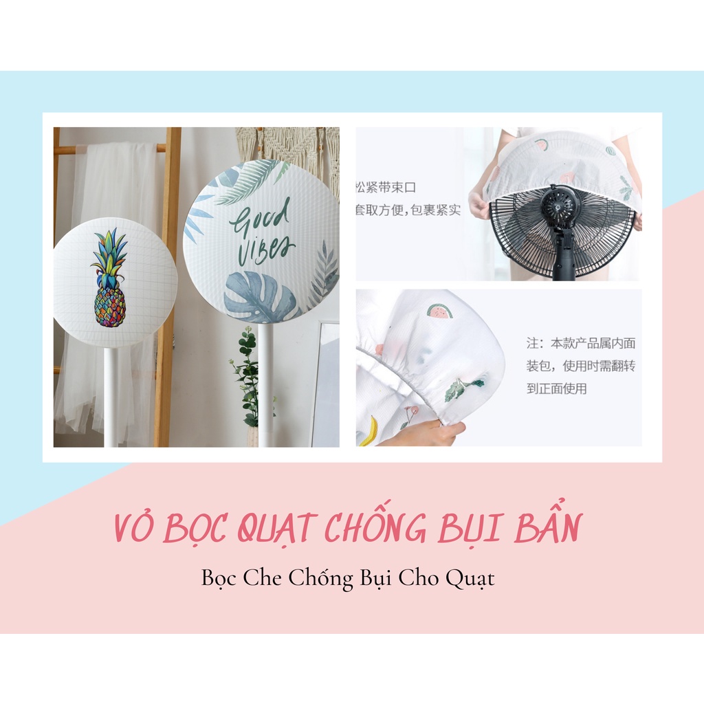 Vỏ Bọc Quạt Chống Bụi Bẩn , Chống Thấm Mẫu Mới - Bọc Che Chống Bụi Cho Quạt Họa Tiết Bắt Mắt 88317