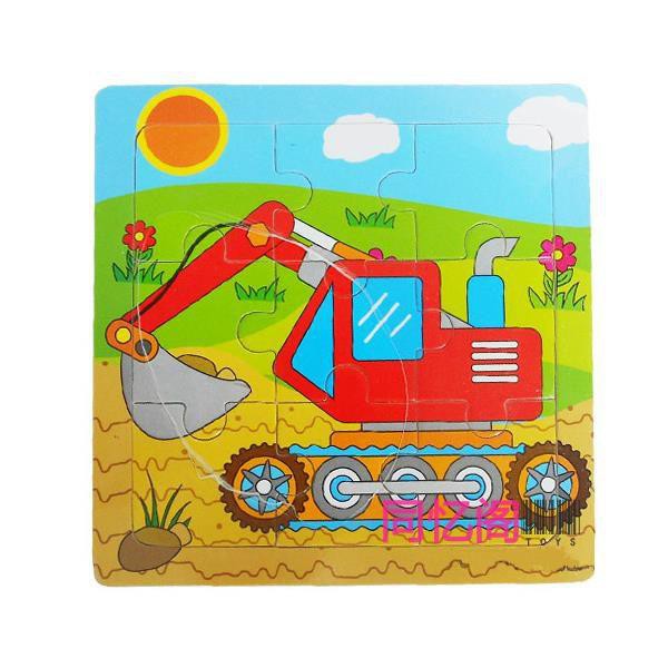 Combo 5 Tranh Ghép Gỗ 2D Benrikids Chủ Đề Động Vật Phương Tiện Giao Thông(Ngẫu Nhiên)