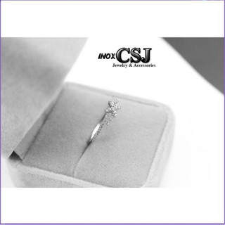 [ CỰC  CHẤT ] NHẪN INOX NỮ  ĐÍNH ĐÁ CAO CẤP N197