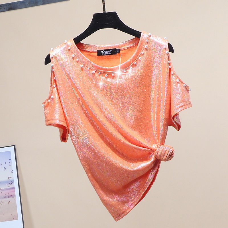 Short-sleeved t-shirt women's wear 2022 summer new bottomed shirt loose ins super hot online celebrity Korean version short shoulder blouse