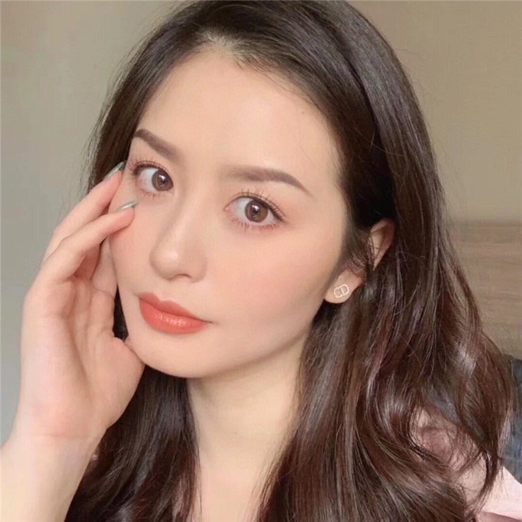 Bông tai mạ bạc 925 hình CD đơn giản phong cách Hàn Quốc cho nữ