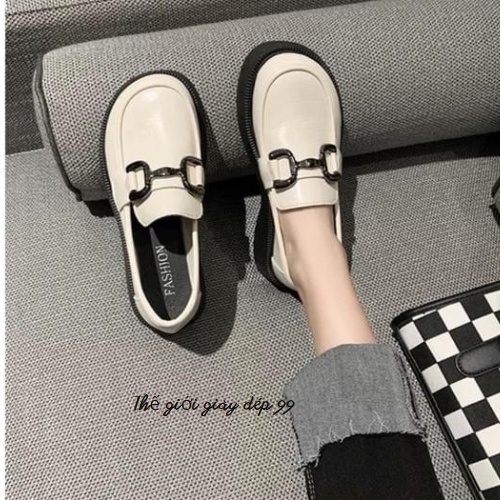 MURIOKI Giày Búp Bê Lolita Màu Trắng Đen Đế Cao 3-4 inch Phong Cách Hàn Quốc Mới Nhất 2022