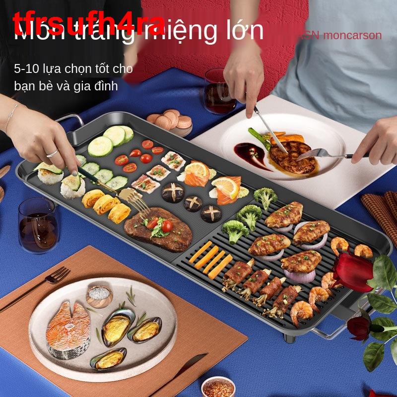Bếp nướng điện đa chức năng không khói gia đình Máy thịt chống dính Hàn Quốc trong nhà vỉ sắt cá