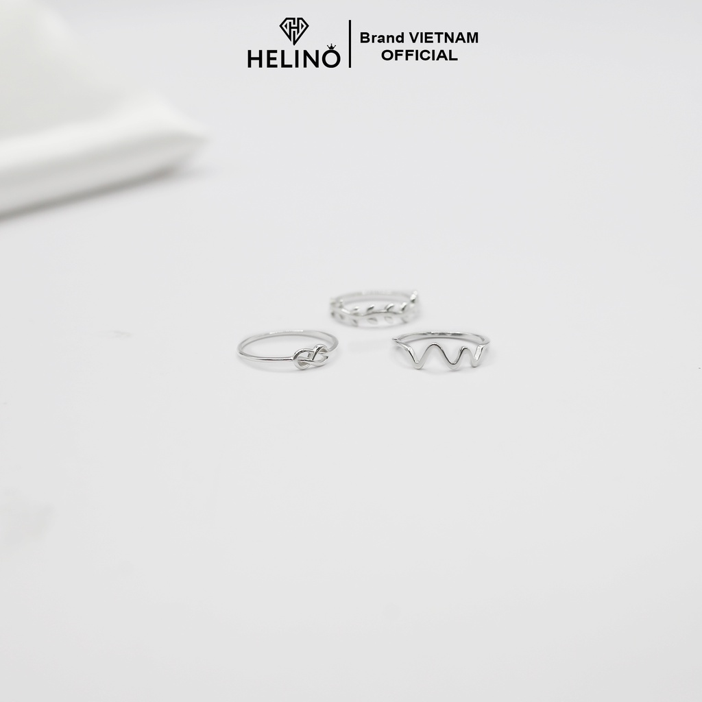 Nhẫn bạc trơn HELINO biểu tượng vô cực cá tính N10