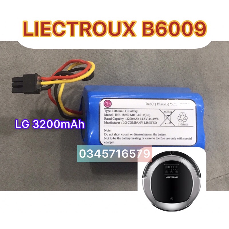 Pin LG Nâng cấp-BH 6 tháng cho Robot hút bụi LIECTROUX B6009
