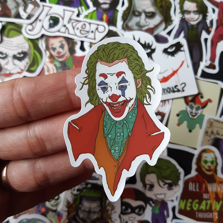 Bộ Sticker dán cao cấp chủ đề JOKER - Dùng dán Xe, dán mũ bảo hiểm, dán Laptop...