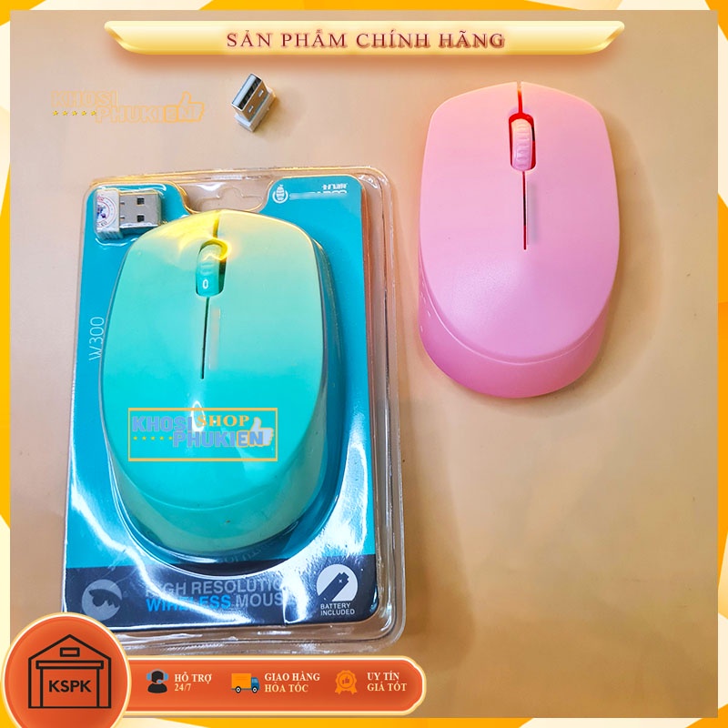 Chuột không dây màu hồng Xanh dễ thương gaming màu hồng trắng KSPK