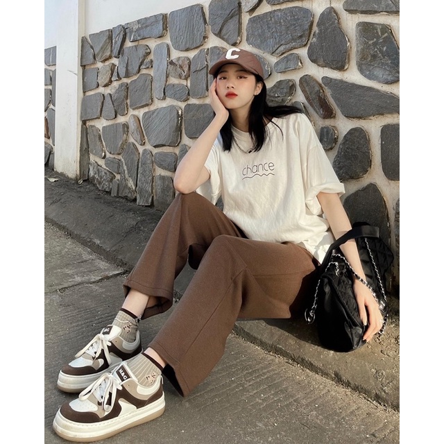 GIÀY ULZZANG MÀU NÂU CỰC XINH [ Ảnh và video shop tự quay ]
