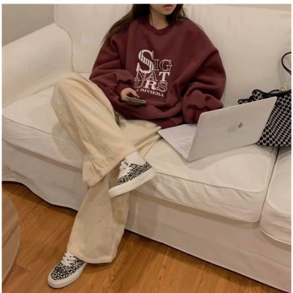 Sét Đồ Nữ, Sét Bộ SIG Chất Nỉ Ngoại Siêu Dày Dặn 2 Màu HOT HIT/Freesize Ulzzang