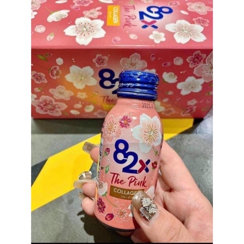 Nước Uống The Pink Collagen 82X Nhật Bản (Hộp 10 Chai 100ml)