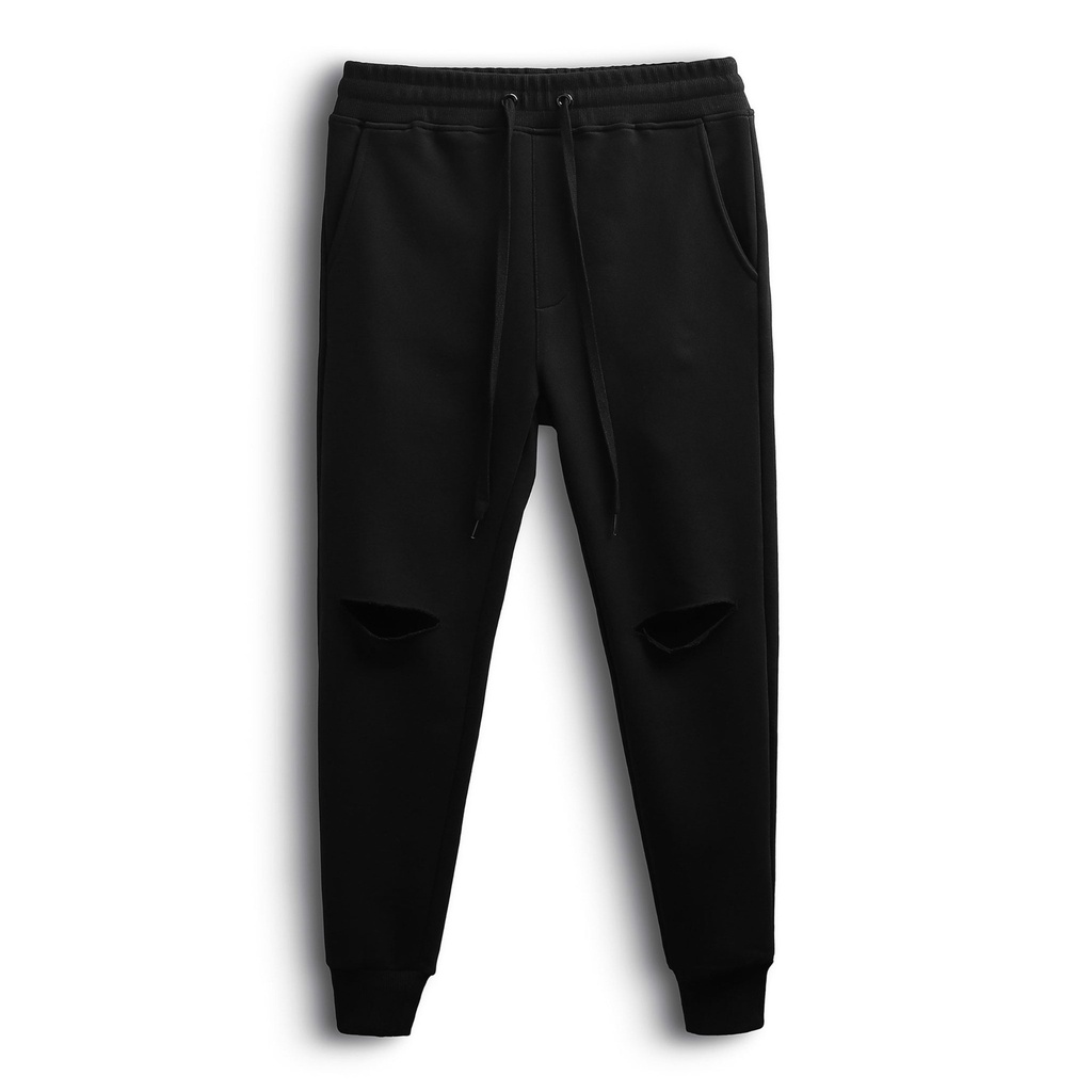 Quần Jogger Nam  INF Rách Gối Dáng Thể Thao Thời Trang,Vải Nỉ Cao Cấp JG001693, SOMEHOW