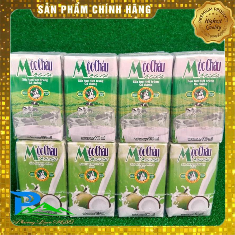 Sữa tươi tiệt trùng Mộc Châu 110ml - thùng 48 hộp [không kèm KM]