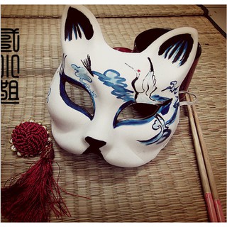 [100% vẽ tay thủ công]  Mask cáo hạc cosplay mask cáo mask fox