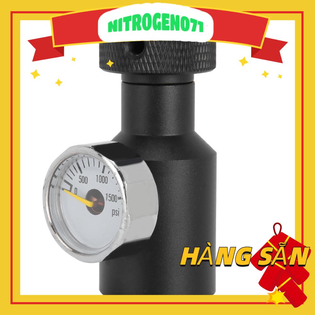 Đầu nối bình nước TR21-4 CO2 có đồng hồ đo 0-1500psi
