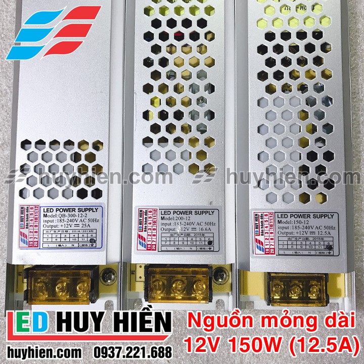 Nguồn led 12V 12A (150W) _ Nguồn led mỏng 12V 150W