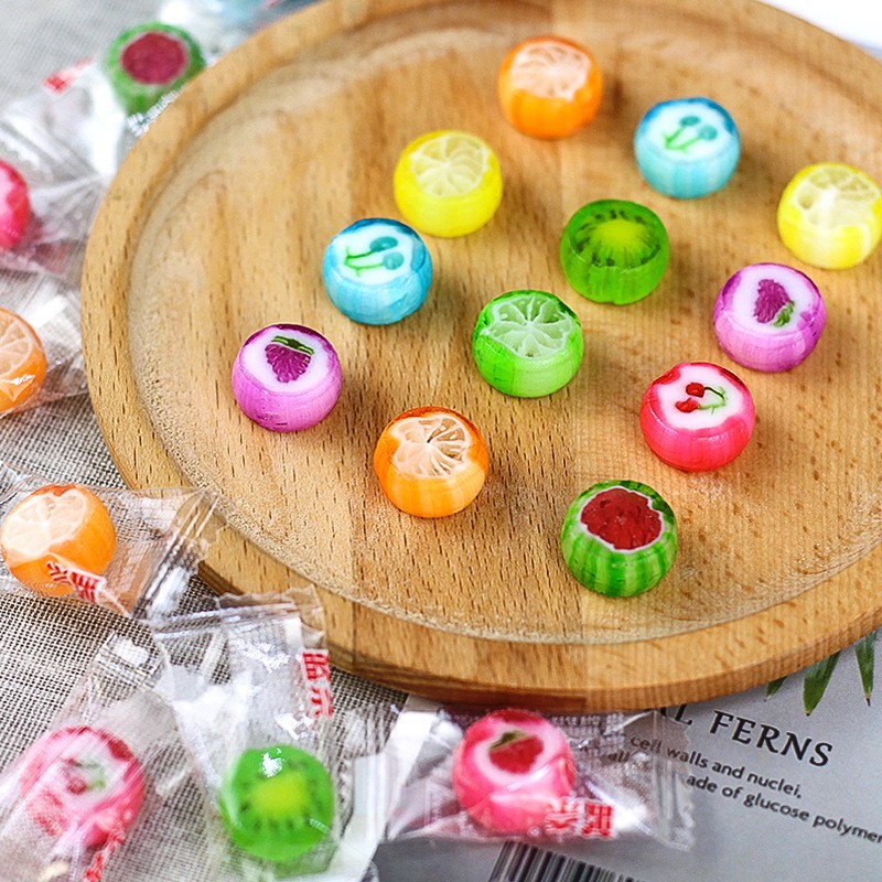 [ Sale ] Combo 500g kẹo cứng hương vị trái cây bốn mùa hình dáng siêu Xinh