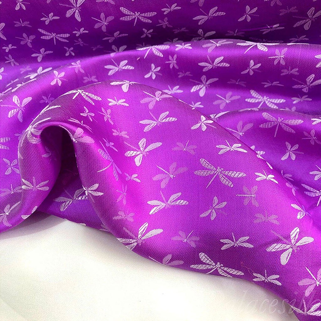 Vải lụa tơ tằm may áo dài CHUỒN CHUỒN, 100% silk, mềm mượt và thoáng mát