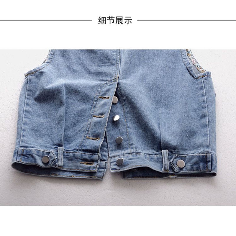 Áo khoác jean denim sát nách ngắn có nón mỏng dáng rộng đa năng thời trang xuân thu mới cho nữ 5XL | BigBuy360 - bigbuy360.vn