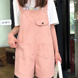 Quần đùi yếm kaki nắp túi - C