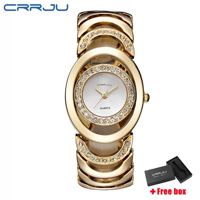 CRRJU ladies watch stainless steel waterproof fashion business casual thumbnail