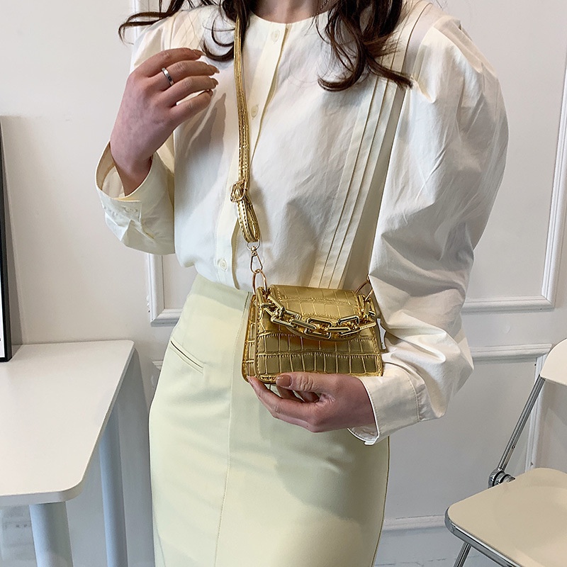 Túi Đeo JASMIN NOIR Chéo Giả Da Cá Sấu Thời Trang Nữ