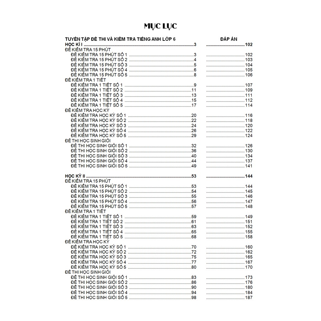Sách - Bộ Đề Kiểm Tra Tiếng Anh Lớp 6