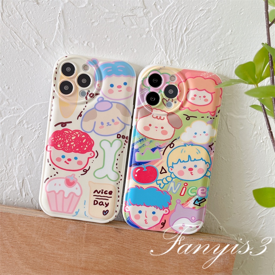 Ốp Điện Thoại Mềm Chống Rơi Họa Tiết Graffiti Cho iPhone 14 13 12 11 Pro Max X XR Xs Max 8 7 6 6s Plus SE 2020