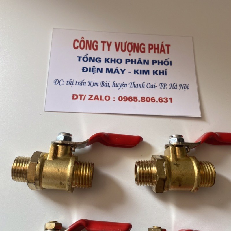 KHOÁ VAN ĐỒNG REN 14mm MÁY RỬA XE - MÁY NÉN KHÍ CÁC LOẠI