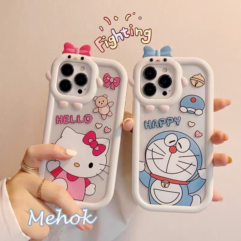 Ốp Điện Thoại Mềm Trong Suốt Hình Mèo Đeo Nơ Cho iPhone 14 13 12 11 Pro Max X XR Xs Max 8 7 6s 6 Plus SE 2020