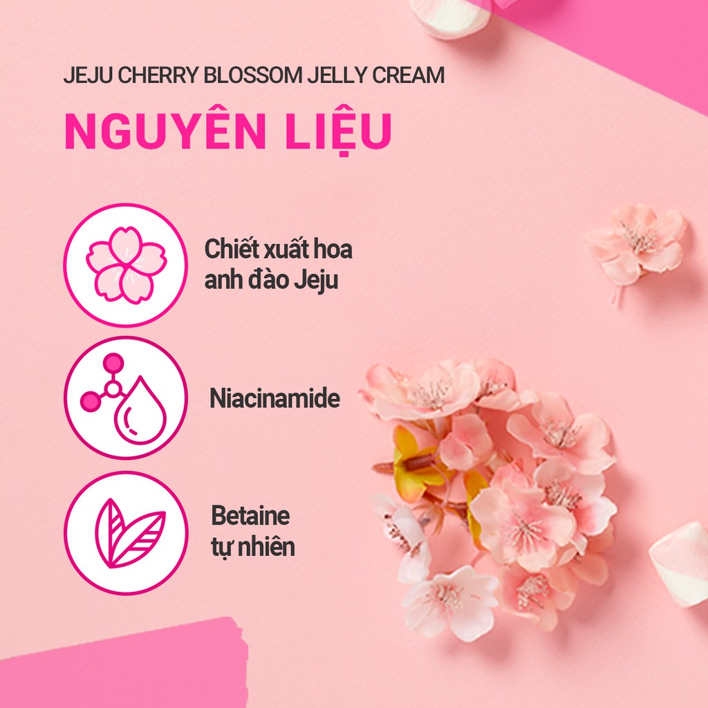 Kem dưỡng ẩm sáng da từ hoa anh đào đảo Jeju innisfree Cherry Blossom Jelly Cream 50ml