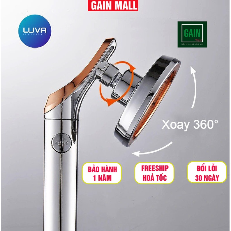 Vòi hoa sen Luva VS6, BH 1 năm, đổi lỗi 30 ngày, đường kính bát sen 11cm, tắt bật trên vòi sen