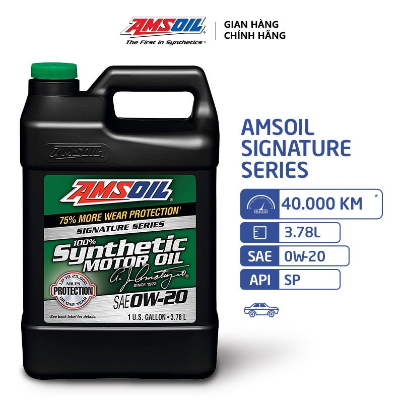 Nhớt Xe Hơi Tổng Hợp Amsoil Signature Series 0w20 3.78L