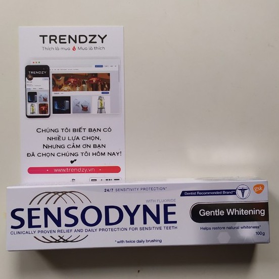 Sensodyne - Kem đánh trắng răng không ê buốt Gentle Whitening 100G - Made in Thailan