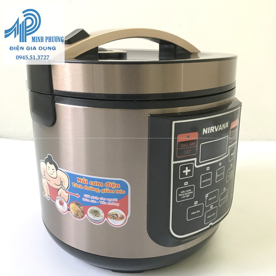 Nồi cơm tách đường Nirvana 1.8 lít bảo hành 12 tháng chính hãng | BigBuy360 - bigbuy360.vn